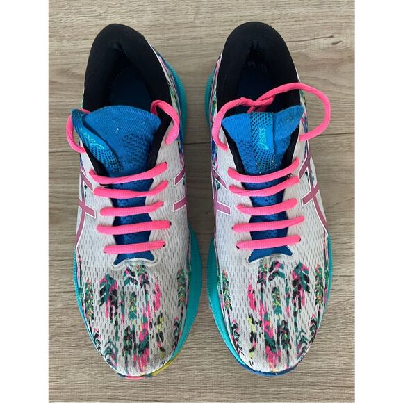ASICS Gel-Nimbus 24 Running Shoes Women 9.5 Multi Tropical‎ Print Streetwear Y2K - Picture 4 of 11